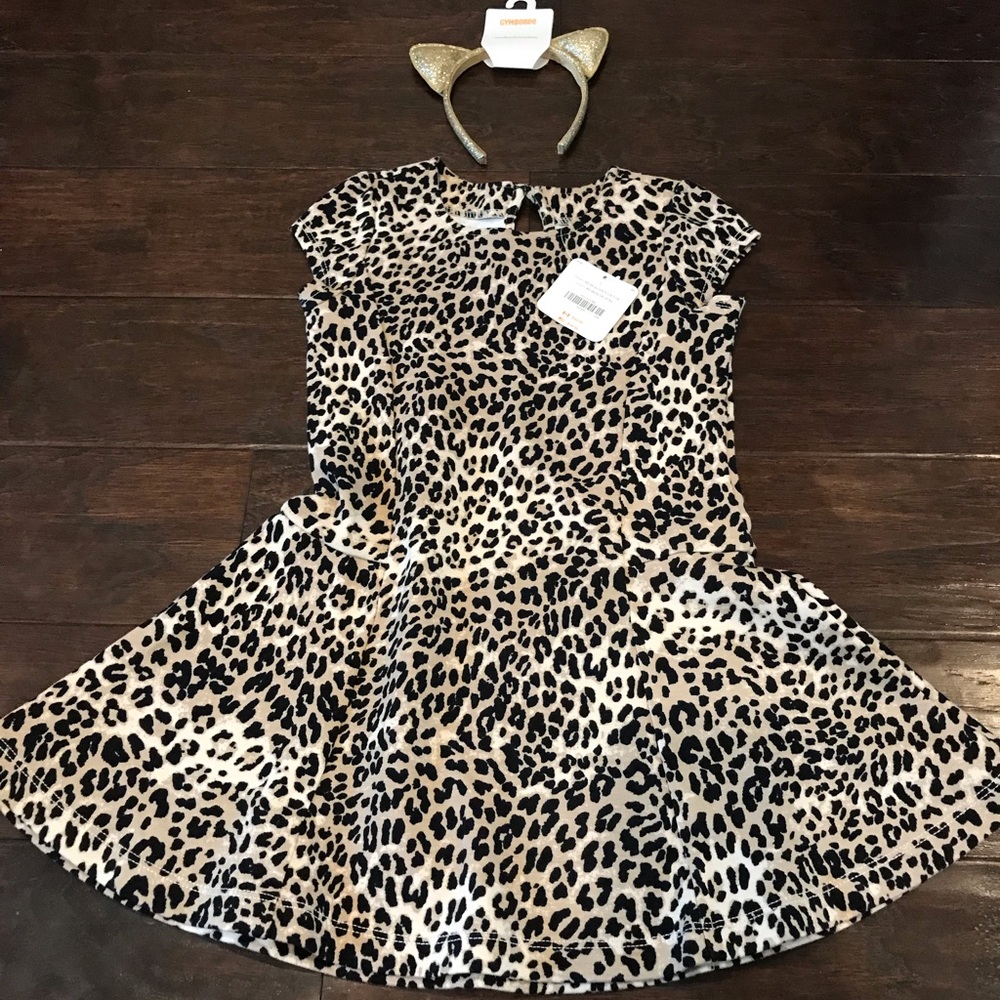 NWT Gymboree Girls Leopard Dress Gold Cat Headband